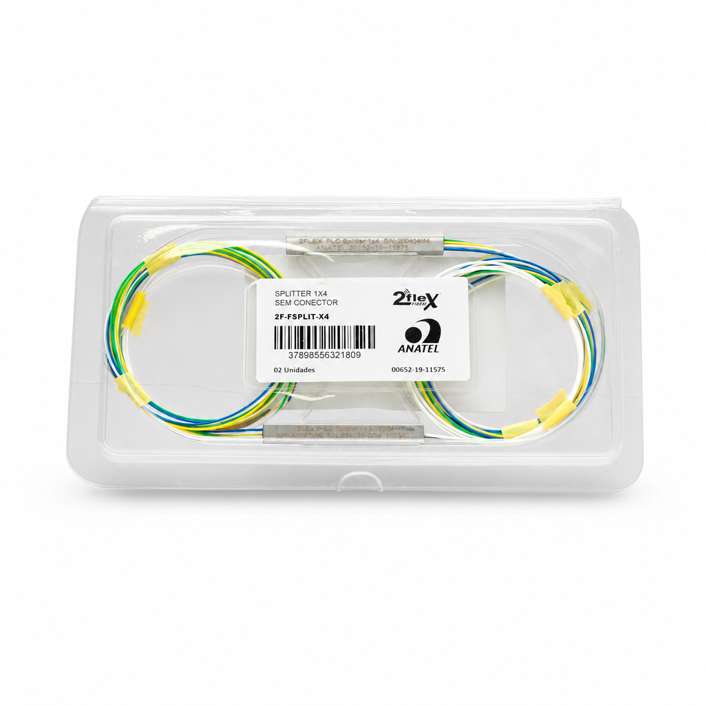 SPLITTER OPTICO 1X4 SEM CONECTOR - 2F