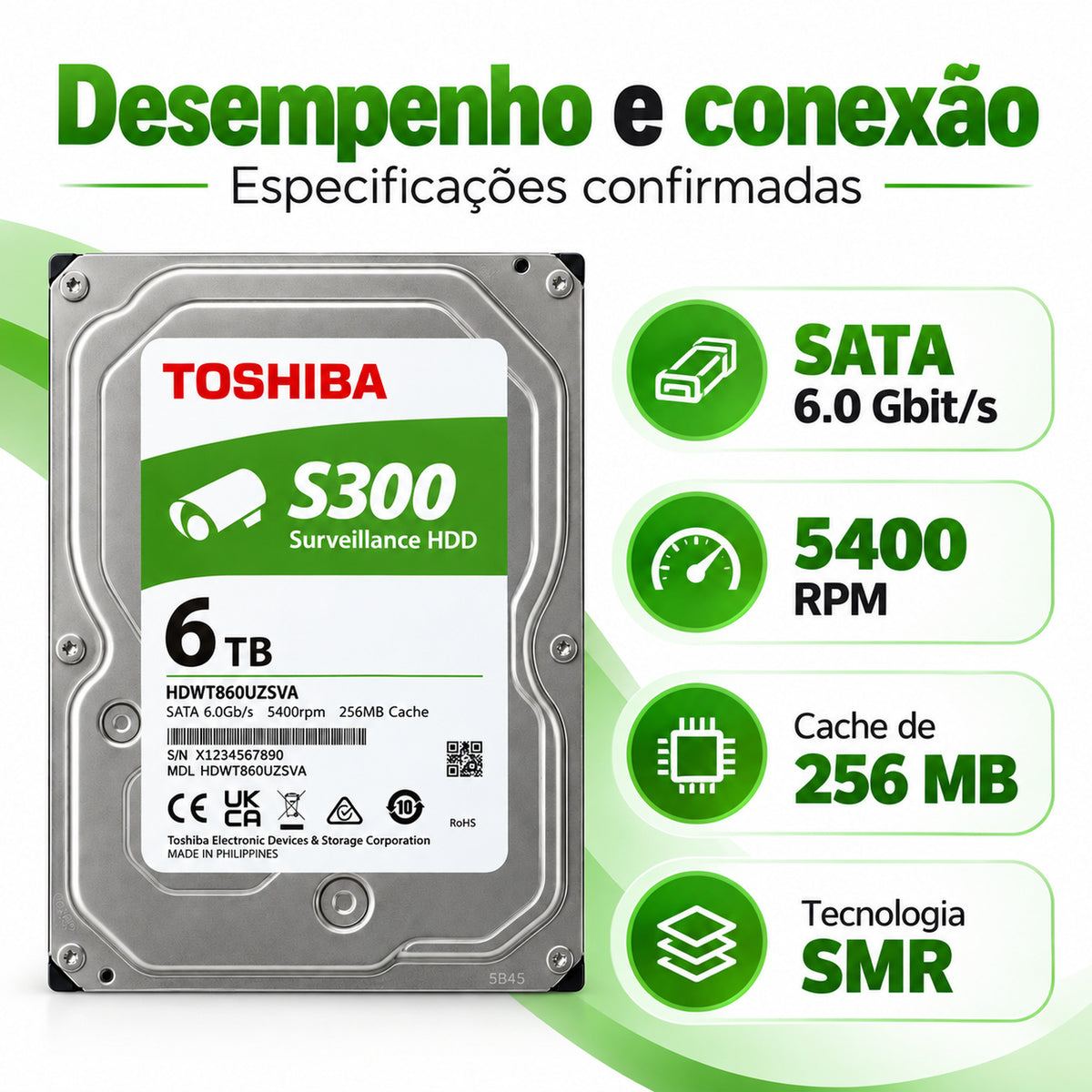 HDD HDWT860UZSVA TOSHIBA