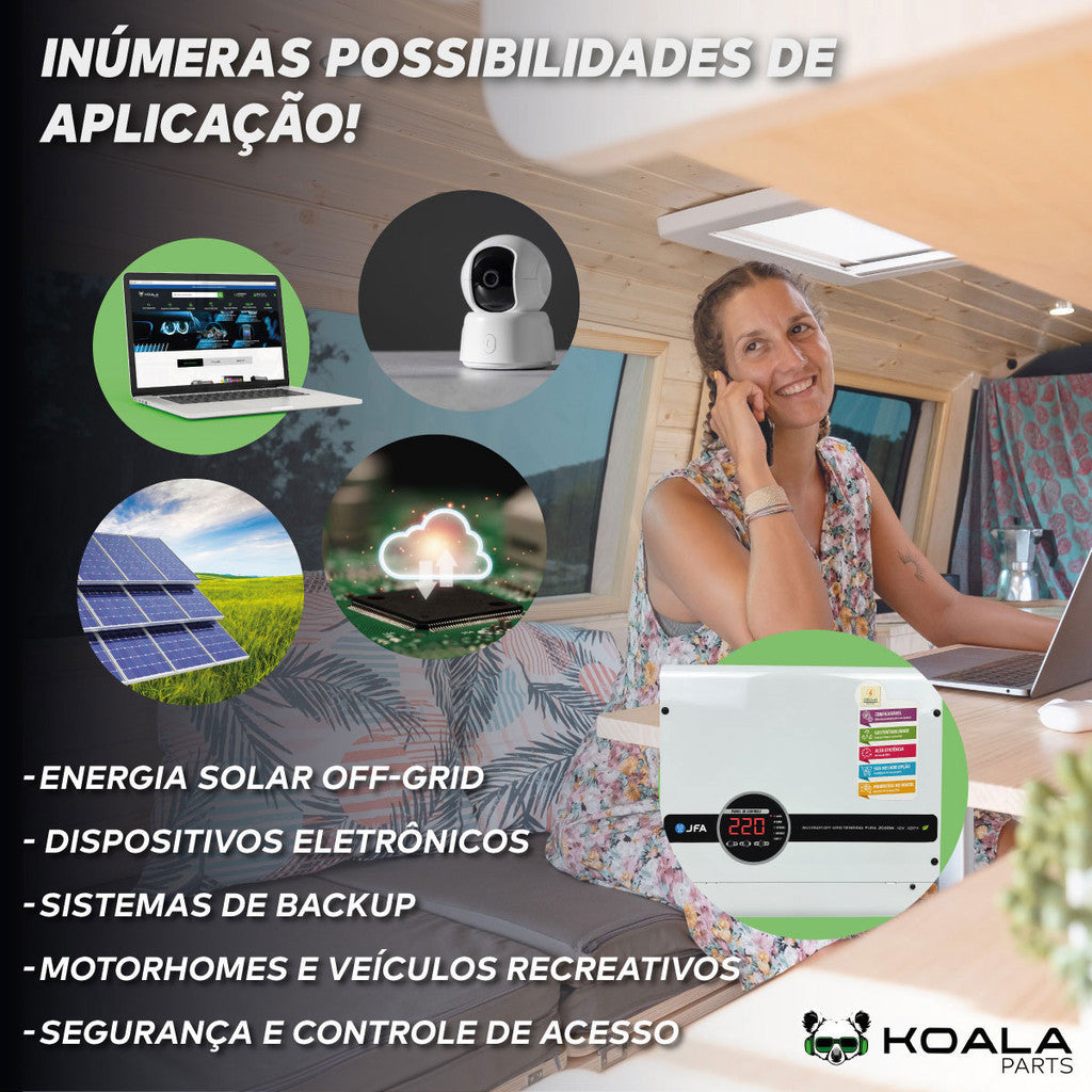 INVERSOR SENOIDAL P 2000W 24V 220V JFA