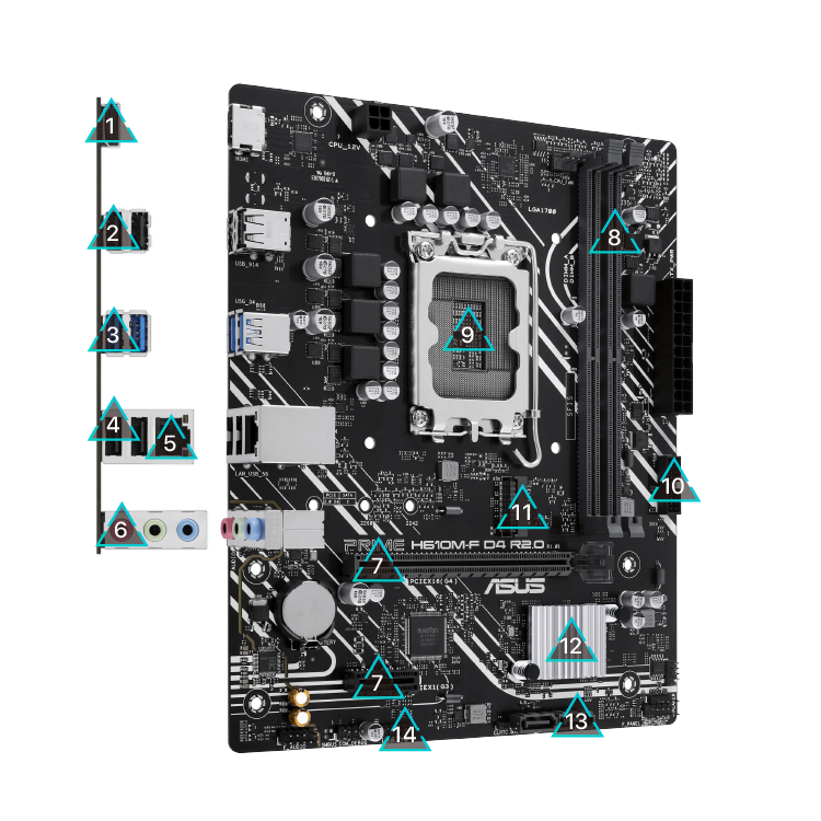 PLACA MAE PRIME H610M-F D4 R2090MB1H70-M0EAY0 ASUS