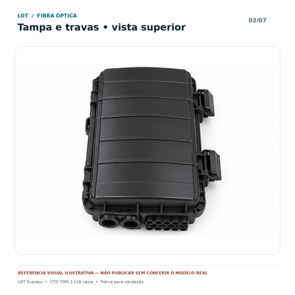 CTO CAIXA TERMINAÇÃO DUPLA TRAVA 1X16 VAZIA TMM