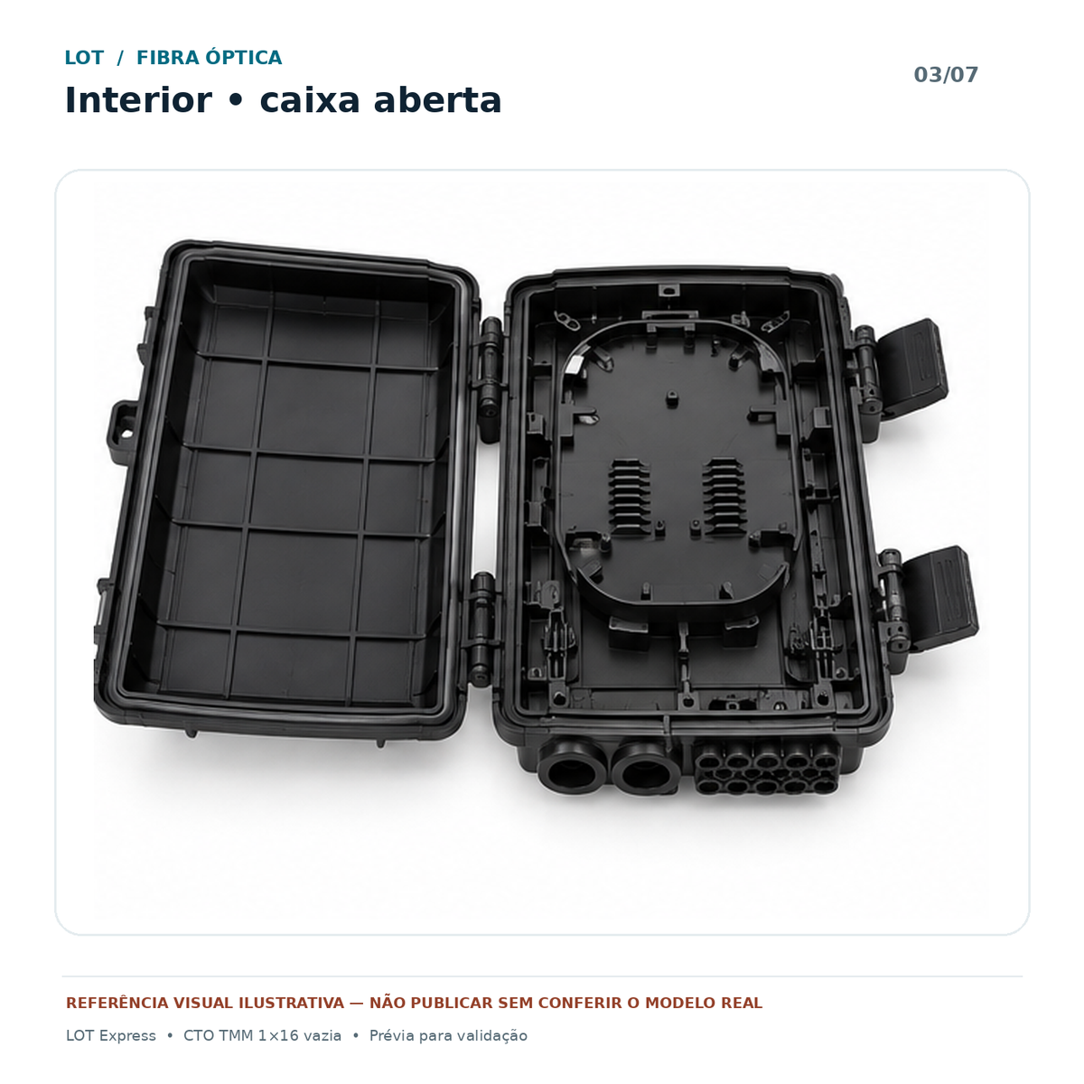 CTO CAIXA TERMINAÇÃO DUPLA TRAVA 1X16 VAZIA TMM