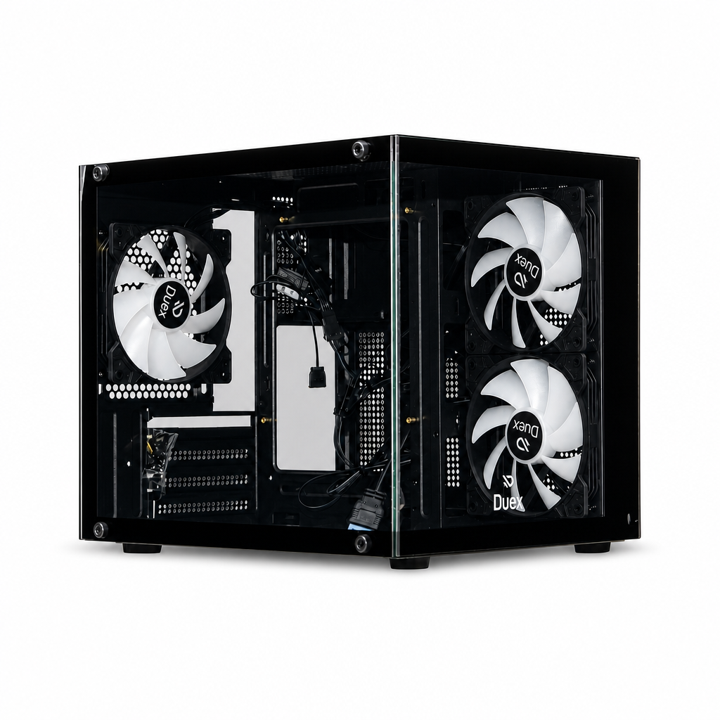 GABINETE DXGA325BK C/ LOGO 3 FANS ARGB DUEX