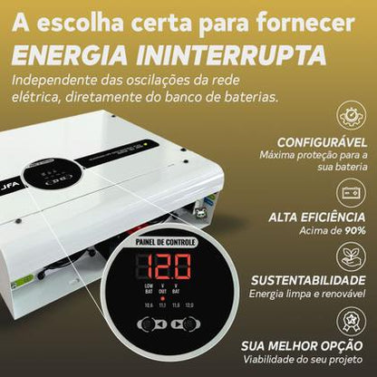 INVERSOR SENOIDAL P 1000W 12V 220V JFA