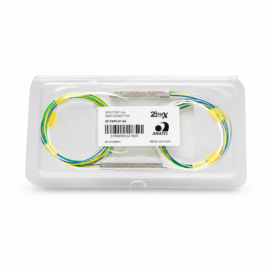 SPLITTER OPTICO 1X4 SEM CONECTOR - 2F