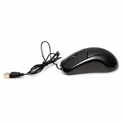 MOUSE S/ LOGOTIPO OPTICO 3D USB COM FIO M365 OEM