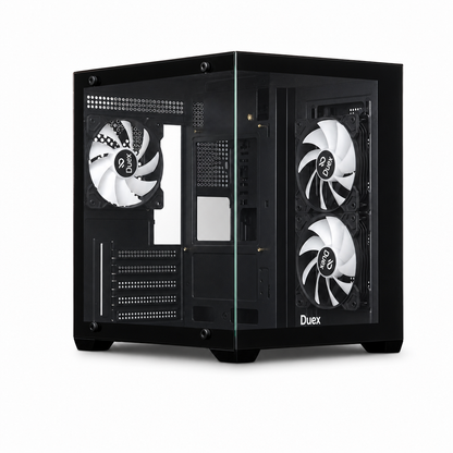 GABINETE DXGA275BK C/ LOGO 3 FANS RGB DUEX
