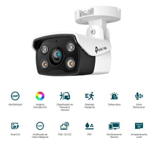 CAMERA BULLET 4MP FULLCOLOR VIGI C340(2.8MM) TP