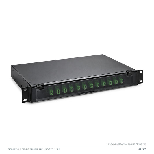 DIO FIT CRISTAL 12FO SC/APC SX SM 1U DI0006S00 FBC