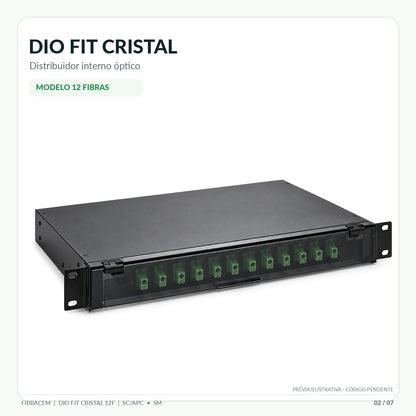 DIO FIT CRISTAL 12FO SC/APC SX SM 1U DI0006S00 FBC