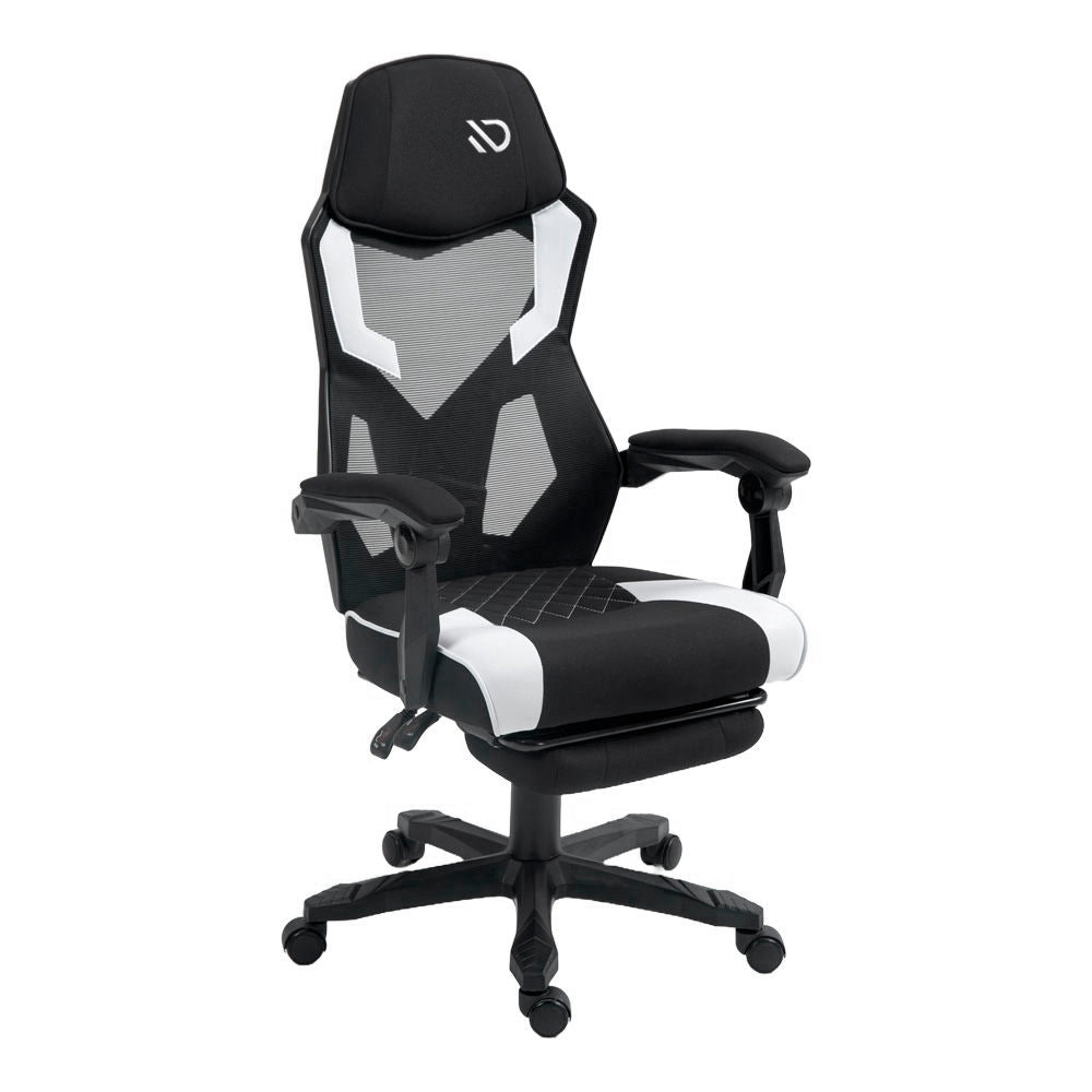 CADEIRA GAMER DUEX DX9960BKW PRETA C/ DET. BRANCO