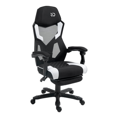 CADEIRA GAMER DUEX DX9960BKW PRETA C/ DET. BRANCO