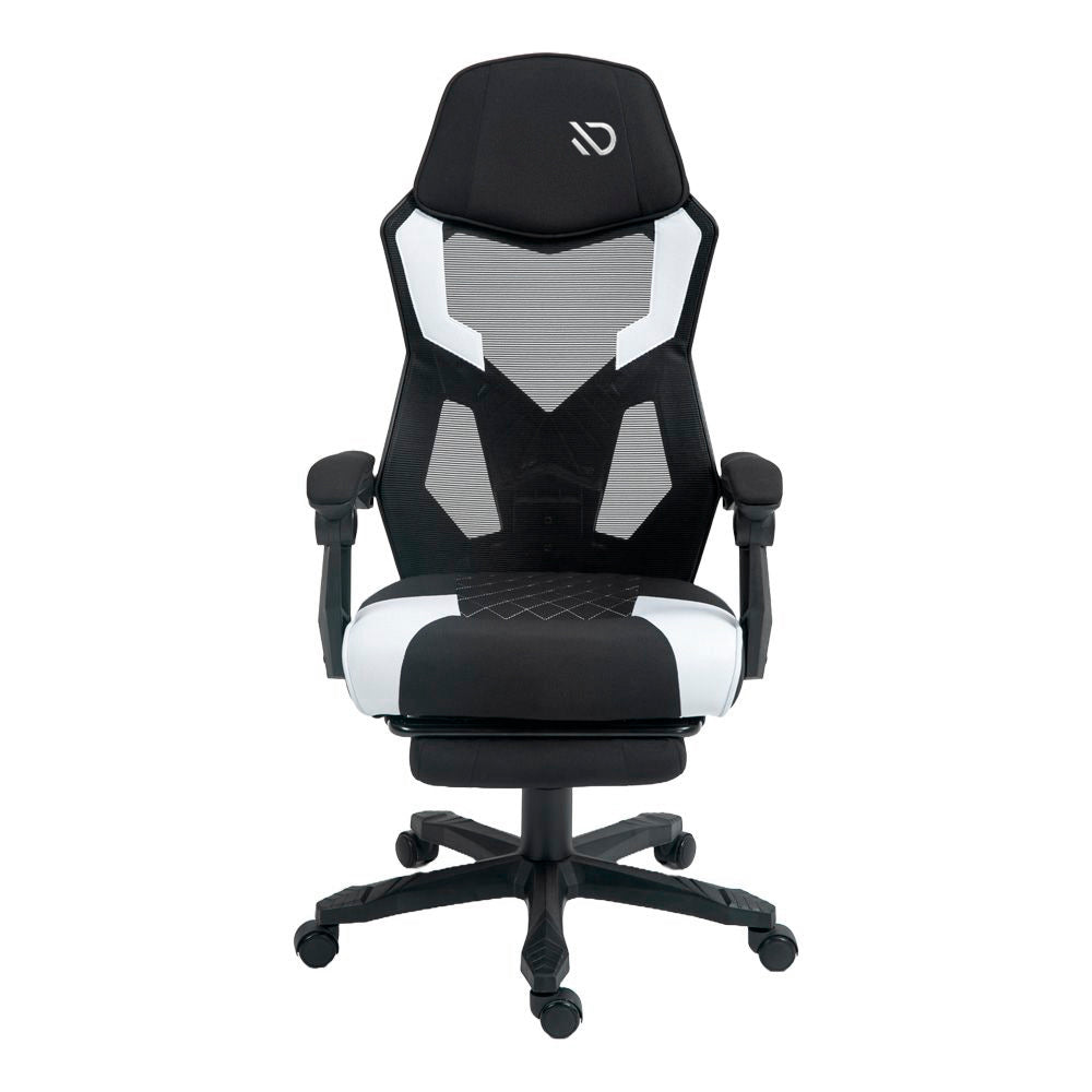 CADEIRA GAMER DUEX DX9960BKW PRETA C/ DET. BRANCO