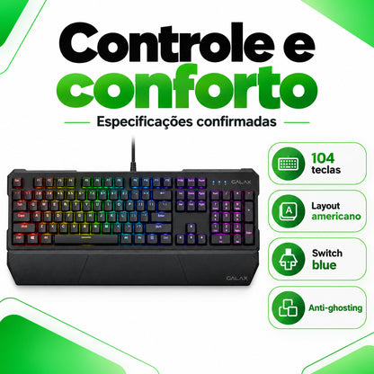 TECLADO BOTAO AZUL GKGS0114T1RG1BSL0GXLG STEALTH01