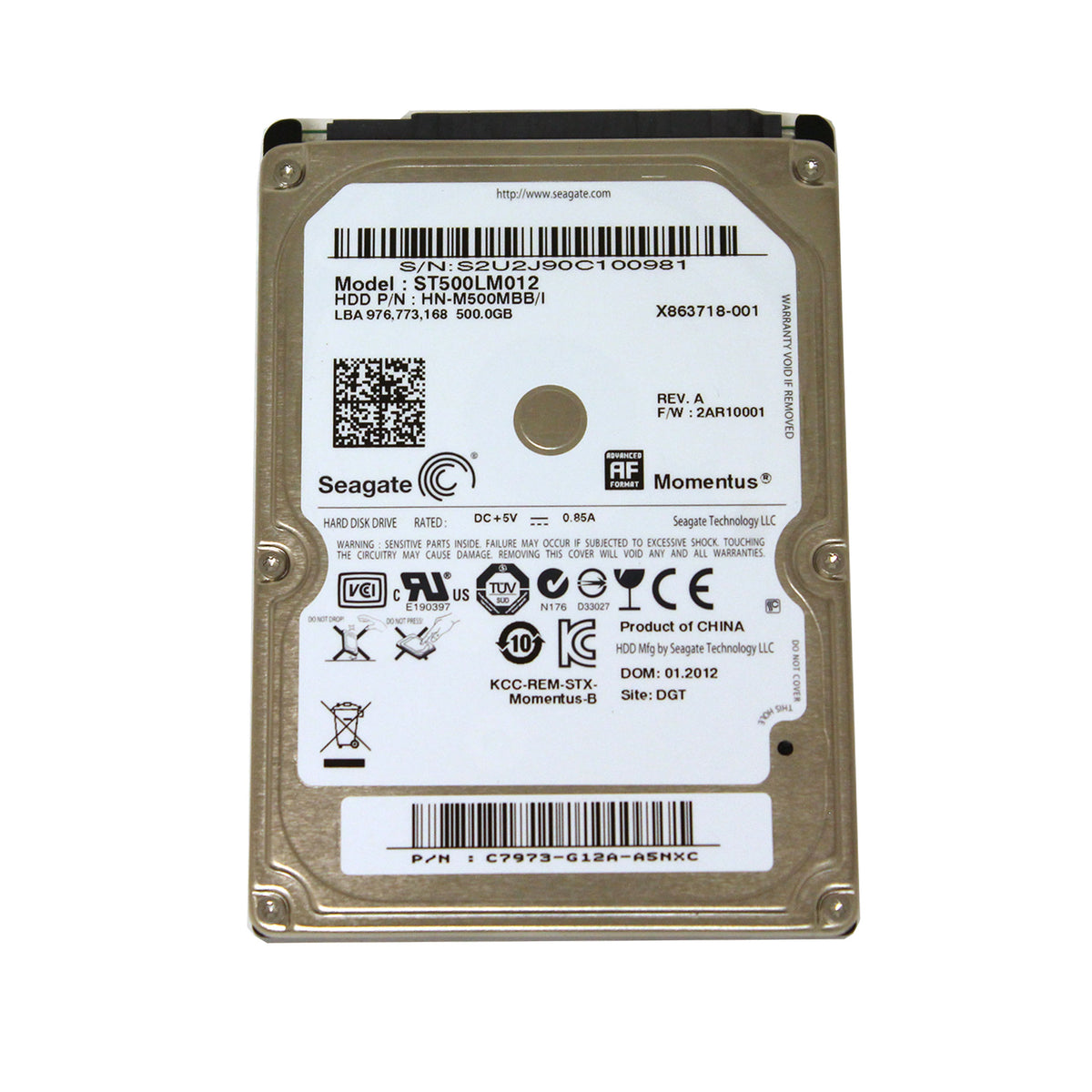 HD 500GB 2.5 ST500LM012 SEAGATE