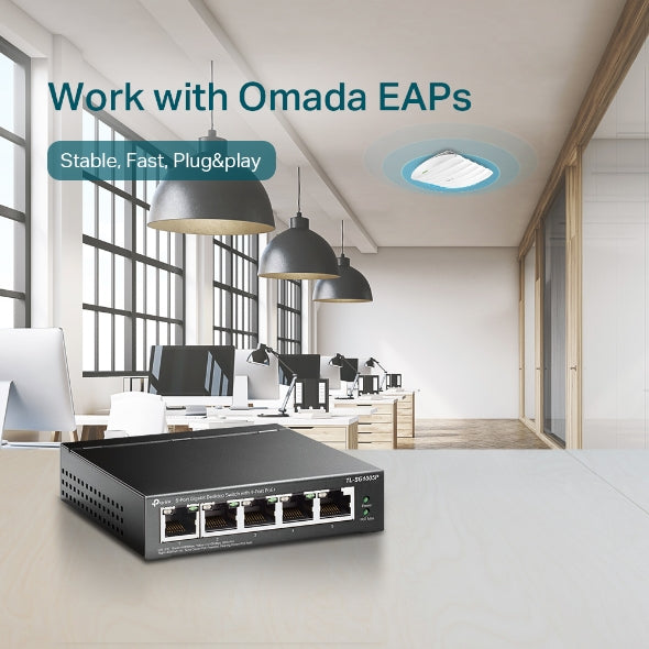 SWITCH 5P GIGA 4POE+ SG1005P TP