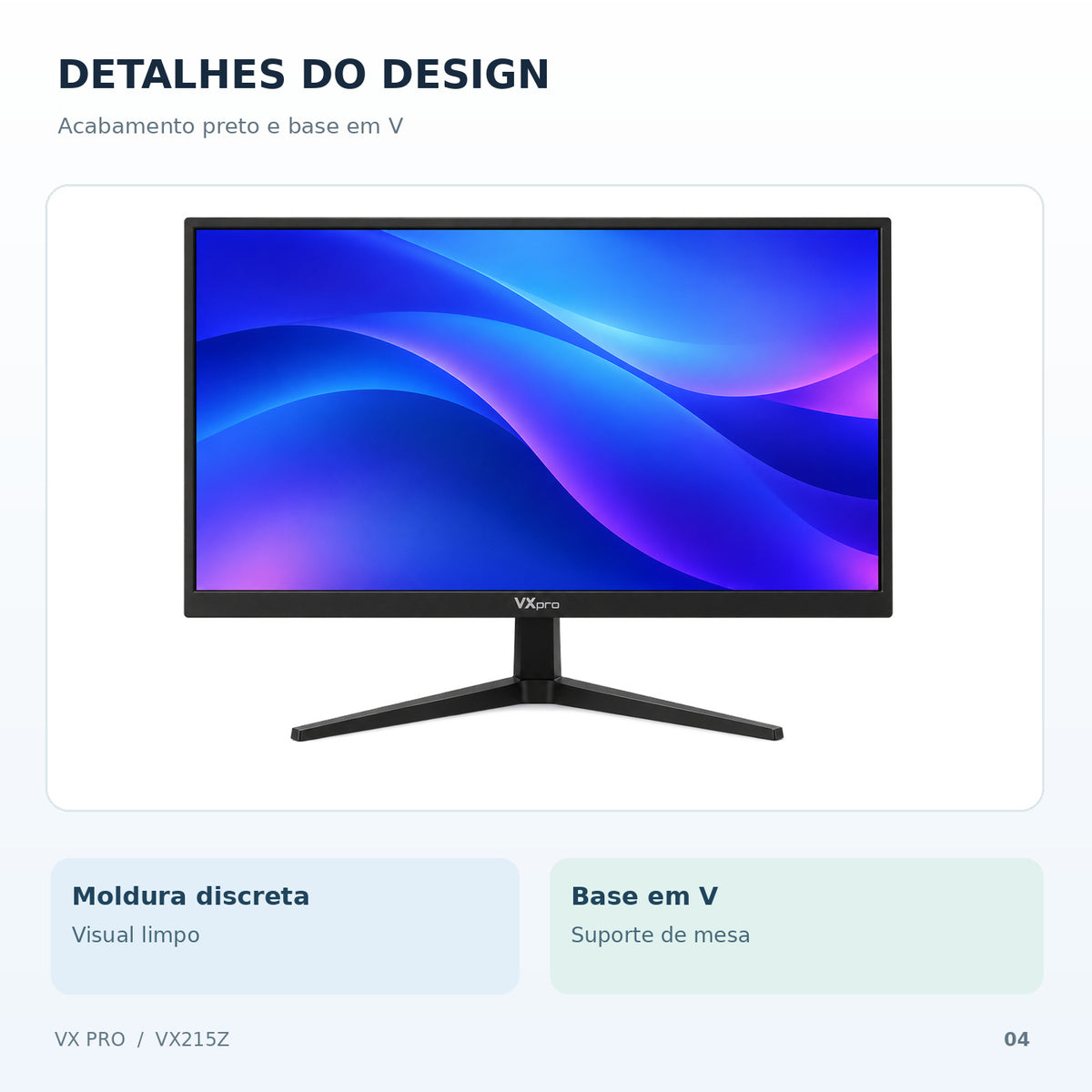 MONITOR 21,5'' LED 1VGA+2HDMI VX215Z 75HZ VX PRO