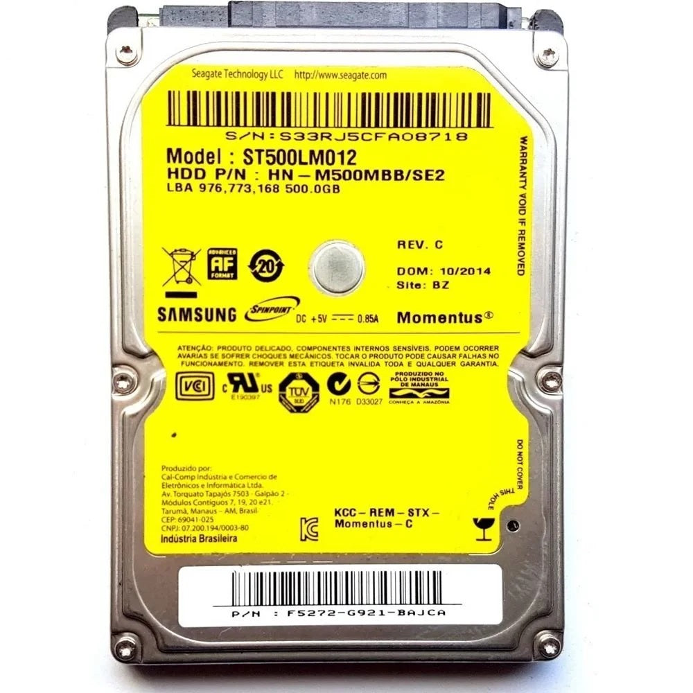 HD 500GB 2.5 ST500LM012 SEAGATE