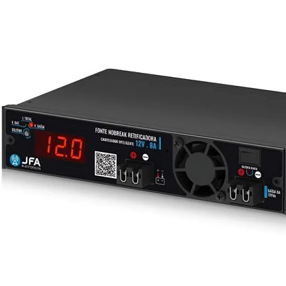 RETIFICADORA NOBREAK 12V/8A RACK OU BANCADA JFA