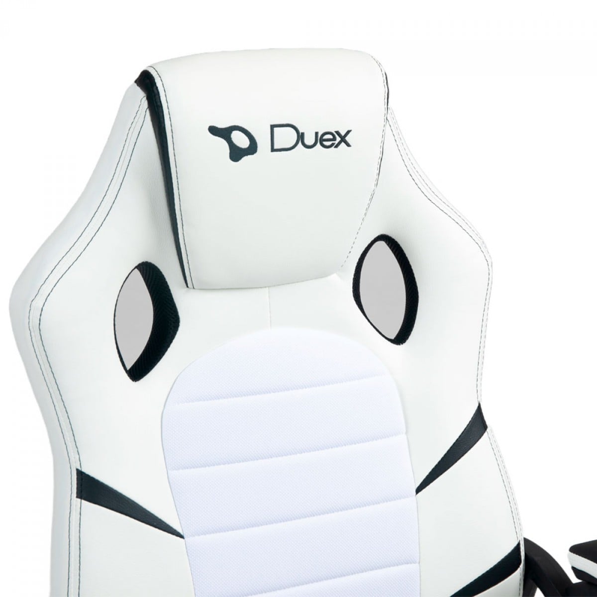 CADEIRA GAMER DX9002 BRANCO C/ DET. EM PRETO DUEX