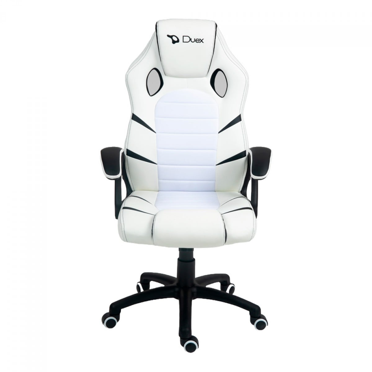 CADEIRA GAMER DX9002 BRANCO C/ DET. EM PRETO DUEX