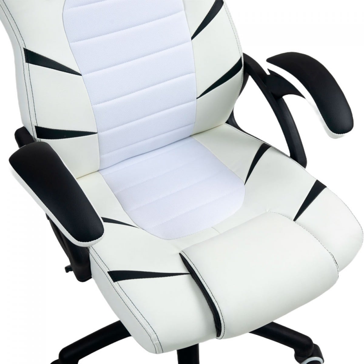 CADEIRA GAMER DX9002 BRANCO C/ DET. EM PRETO DUEX