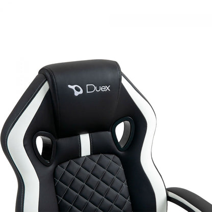 CADEIRA GAMER DX9026, PRETO E BRANCO DUEX