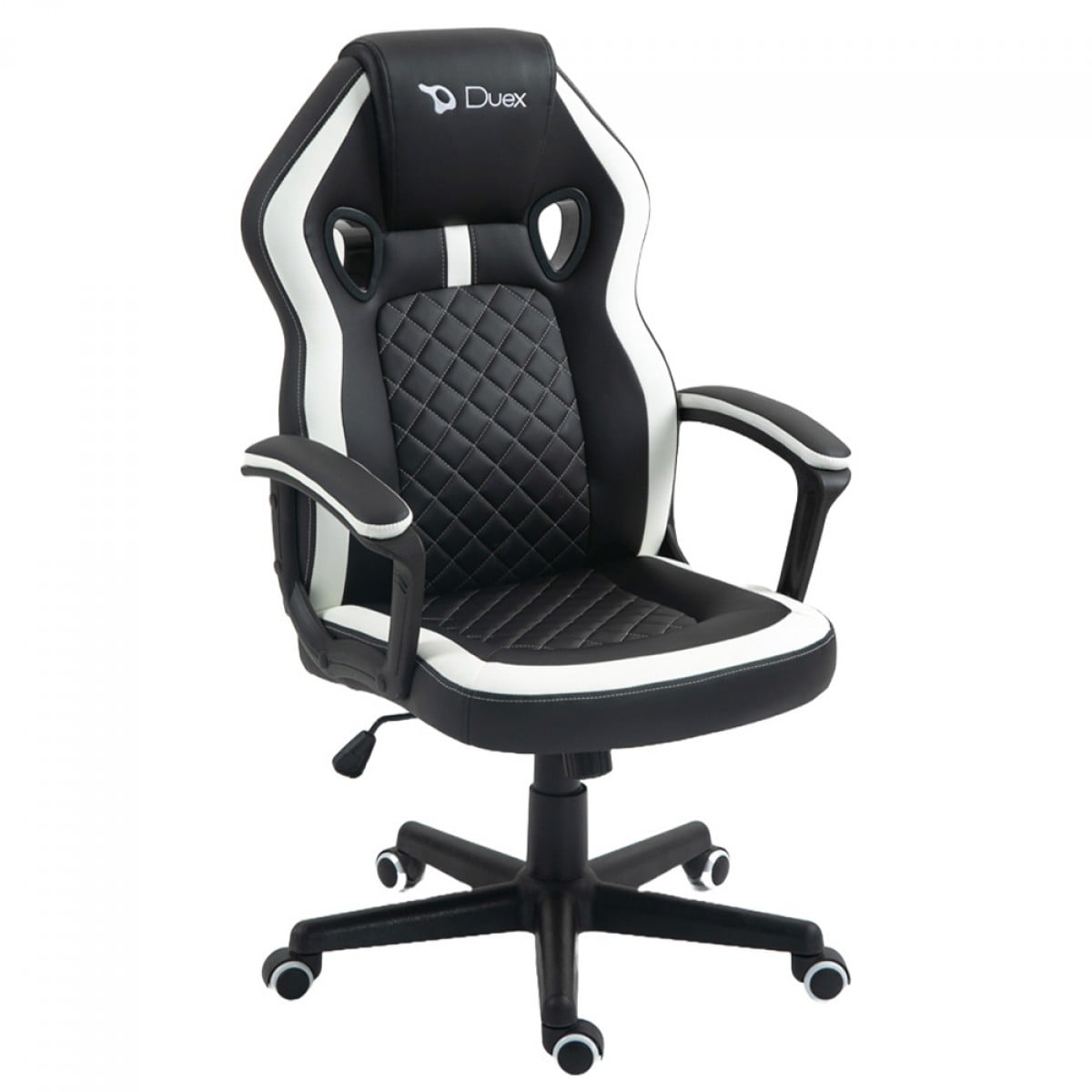 CADEIRA GAMER DX9026, PRETO E BRANCO DUEX