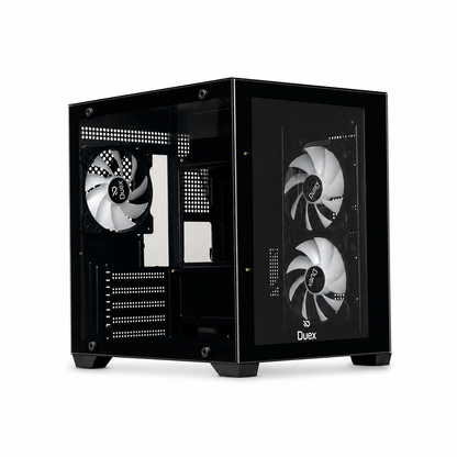 GABINETE DXGA275BK C/ LOGO 3 FANS RGB DUEX