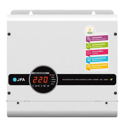 INVERSOR SENOIDAL P 1500W 12V 220V JFA