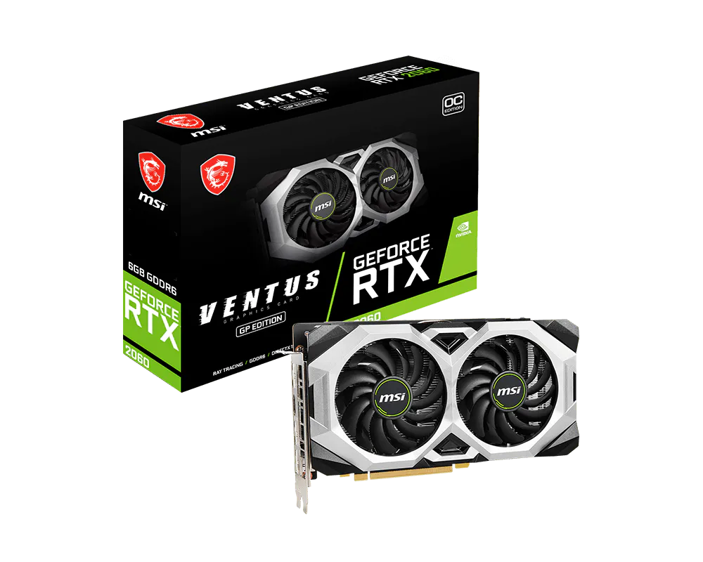 PLACA DE VIDEO RTX2060 GEFORCE VENTUS GP OC MSI