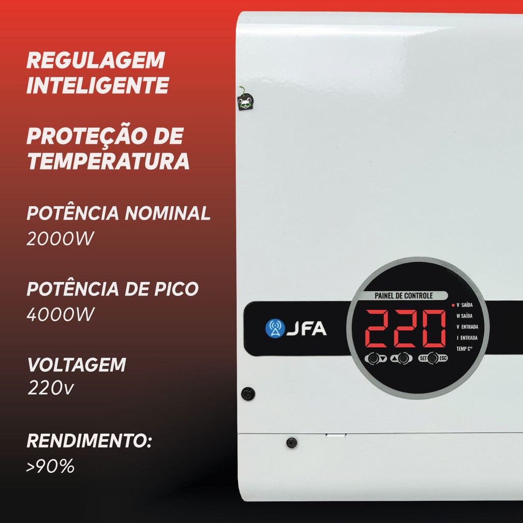 INVERSOR SENOIDAL P 2000W 12V 220V JFA