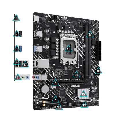 PLACA MAE PRIME H610M-F D4 R2090MB1H70-M0EAY0 ASUS