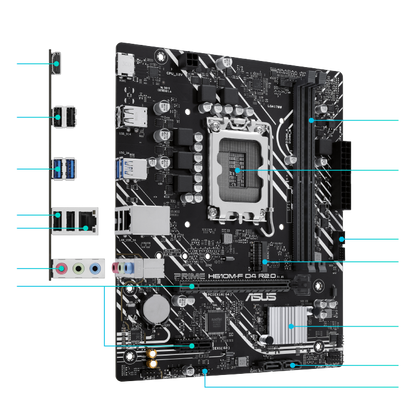 PLACA MAE PRIME H610M-F D4 R2090MB1H70-M0EAY0 ASUS